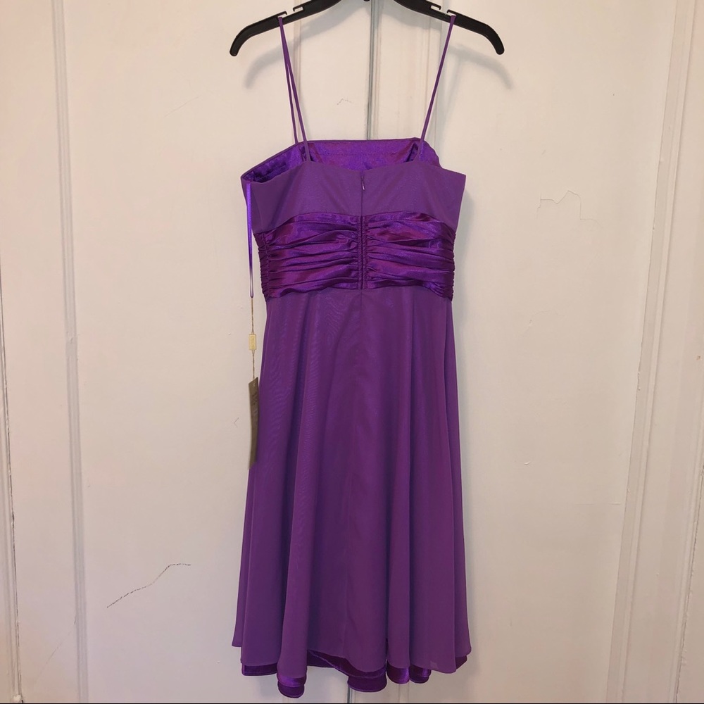 🆕 Purple (orchid) midi dress, w/ sash - Picture 3 of 7